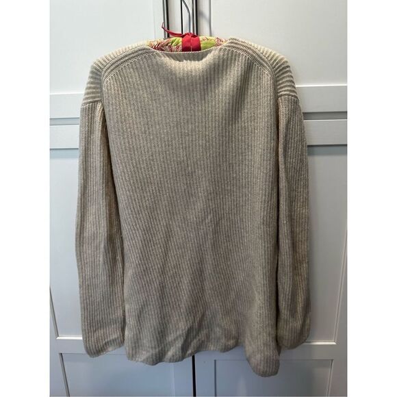 Madewell Cream Woolside Pullover V-Neck Sweater Women’s Sz M - Picture 2 of 7